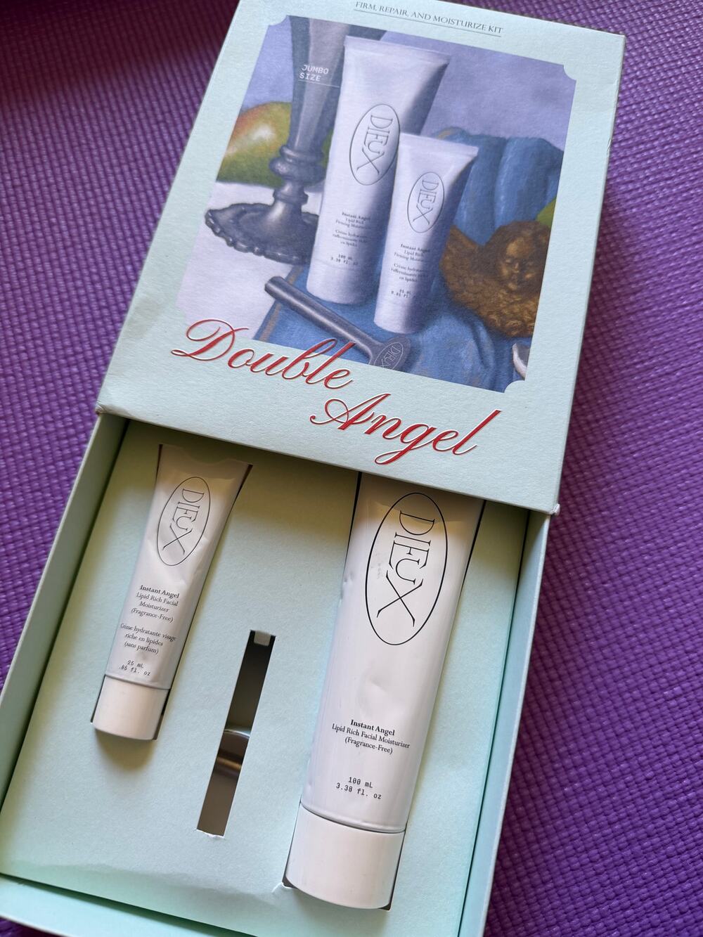 New DIEUX Instant Angel Lipid Moisturizer Set 2 Fragrance Free Facial Creams